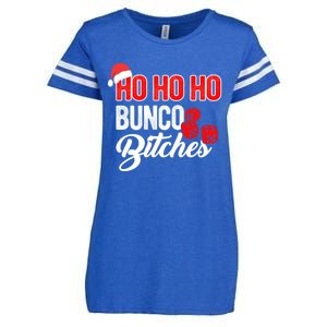 Ho Ho Ho Bunco Bitches Funny Sassy Bunco Christmas Saying Gift Enza Ladies Jersey Football T-Shirt