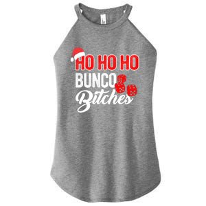 Ho Ho Ho Bunco Bitches Funny Sassy Bunco Christmas Saying Gift Women's Perfect Tri Rocker Tank