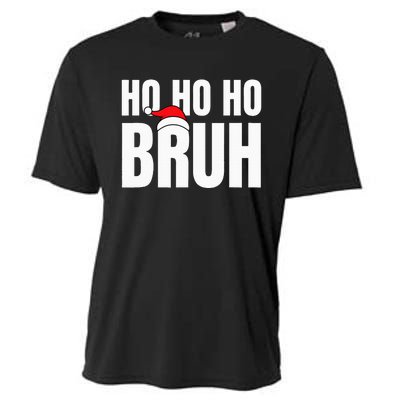 Ho Ho Ho Bruh Funny Christmas Holiday Teen Gift Santa Hat Cooling Performance Crew T-Shirt