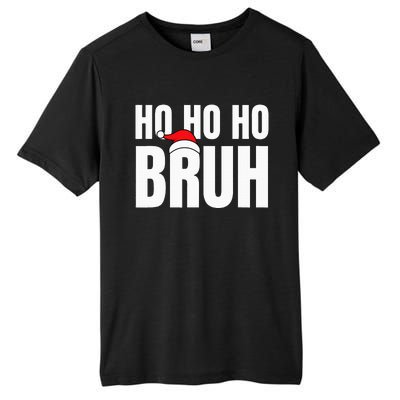 Ho Ho Ho Bruh Funny Christmas Holiday Teen Gift Santa Hat Tall Fusion ChromaSoft Performance T-Shirt