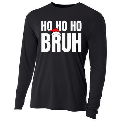 Ho Ho Ho Bruh Funny Christmas Holiday Teen Gift Santa Hat Cooling Performance Long Sleeve Crew