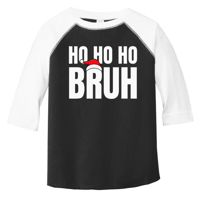 Ho Ho Ho Bruh Funny Christmas Holiday Teen Gift Santa Hat Toddler Fine Jersey T-Shirt