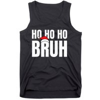 Ho Ho Ho Bruh Funny Christmas Holiday Teen Gift Santa Hat Tank Top