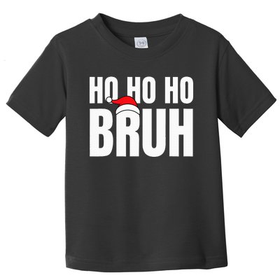 Ho Ho Ho Bruh Funny Christmas Holiday Teen Gift Santa Hat Toddler T-Shirt