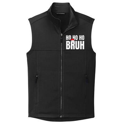 Ho Ho Ho Bruh Funny Christmas Holiday Teen Gift Santa Hat Collective Smooth Fleece Vest