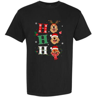 Ho Ho Ho Retrievers Golden Xmas Outfit Christmas Costume Garment-Dyed Heavyweight T-Shirt