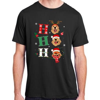 Ho Ho Ho Retrievers Golden Xmas Outfit Christmas Costume Adult ChromaSoft Performance T-Shirt