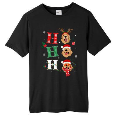 Ho Ho Ho Retrievers Golden Xmas Outfit Christmas Costume Tall Fusion ChromaSoft Performance T-Shirt