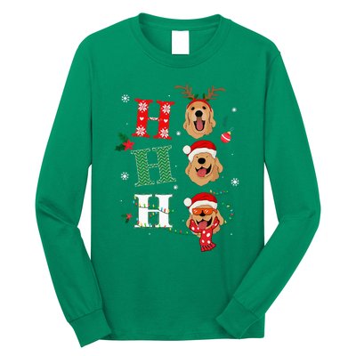 Ho Ho Ho Retrievers Golden Xmas Outfit Christmas Costume Long Sleeve Shirt