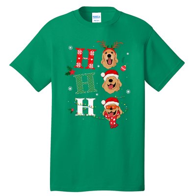 Ho Ho Ho Retrievers Golden Xmas Outfit Christmas Costume Tall T-Shirt