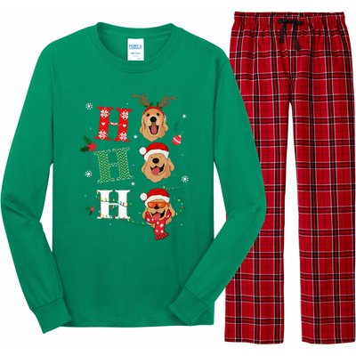 Ho Ho Ho Retrievers Golden Xmas Outfit Christmas Costume Long Sleeve Pajama Set