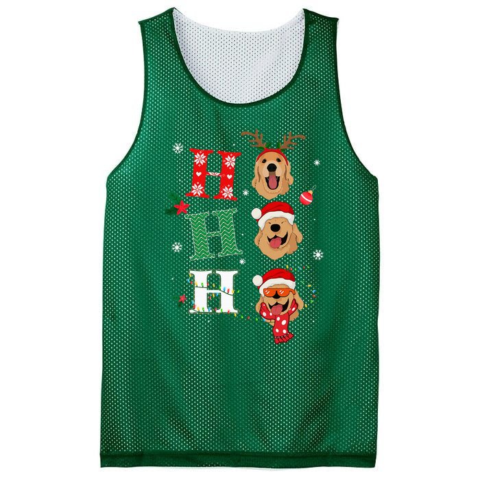 Ho Ho Ho Retrievers Golden Xmas Outfit Christmas Costume Mesh Reversible Basketball Jersey Tank