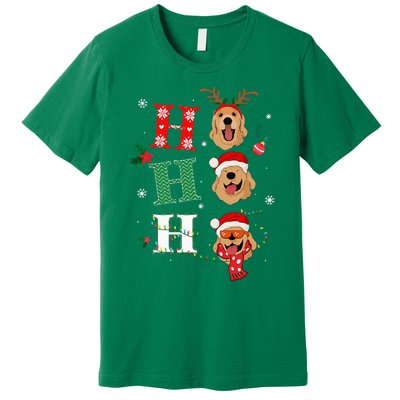 Ho Ho Ho Retrievers Golden Xmas Outfit Christmas Costume Premium T-Shirt