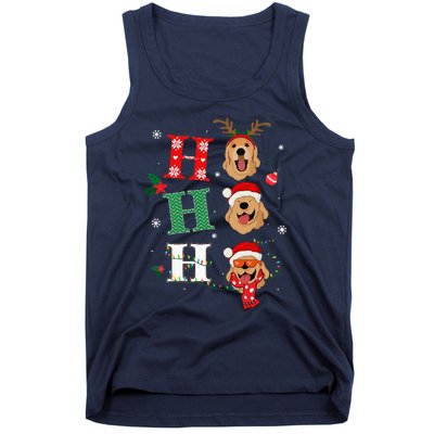 Ho Ho Ho Retrievers Golden Xmas Outfit Christmas Costume Tank Top