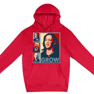 Hope Hate Heal Grow Premium Pullover Hoodie