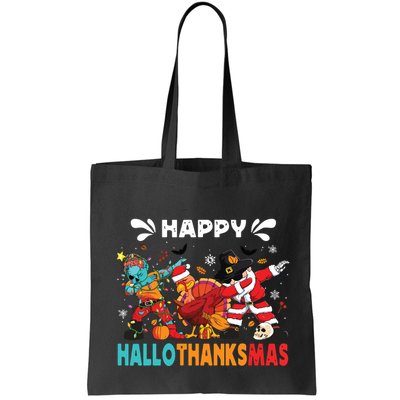 Happy Hallothanksmas Halloween Thanksgiving Christmas Bag