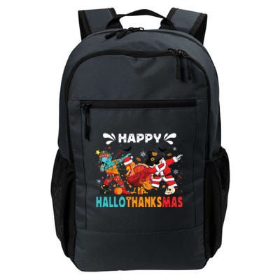 Happy Hallothanksmas Halloween Thanksgiving Christmas Daily Commute Backpack