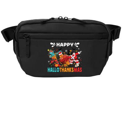 Happy Hallothanksmas Halloween Thanksgiving Christmas Crossbody Pack