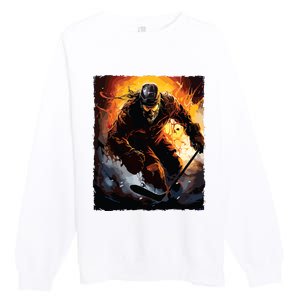 Hockey Halloween Premium Crewneck Sweatshirt