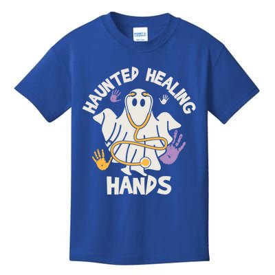 Haunted Healing Hands Nurse Ghost Scrub Halloween Costume Gift Kids T-Shirt