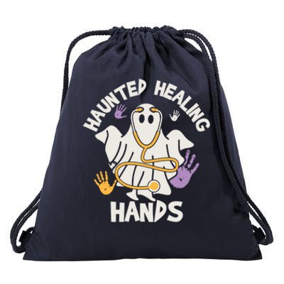 Haunted Healing Hands Nurse Ghost Scrub Halloween Costume Gift Drawstring Bag