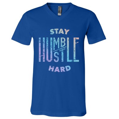 Hustler Hip Hop Lover Stay Humble Hustle Hard Christmas Gift V-Neck T-Shirt