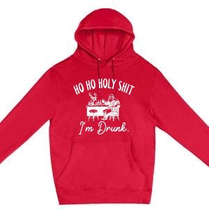 Ho Ho Holy Shit IM Drunk Premium Pullover Hoodie