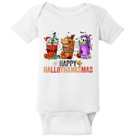 Happy Hallothanksmas Halloween Thanksgiving Christmas Gifts Baby Bodysuit