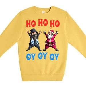 Ho Ho Ho Oy Oy Oy Funny Christmas Santa Hanukkah Jew Feast Cute Gift Premium Crewneck Sweatshirt