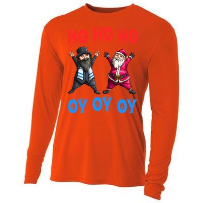 Ho Ho Ho Oy Oy Oy Funny Christmas Santa Hanukkah Jew Feast Cute Gift Cooling Performance Long Sleeve Crew