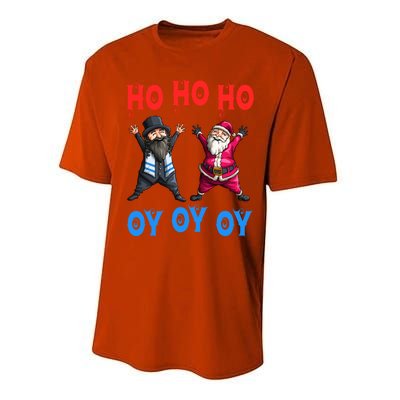 Ho Ho Ho Oy Oy Oy Funny Christmas Santa Hanukkah Jew Feast Cute Gift Performance Sprint T-Shirt