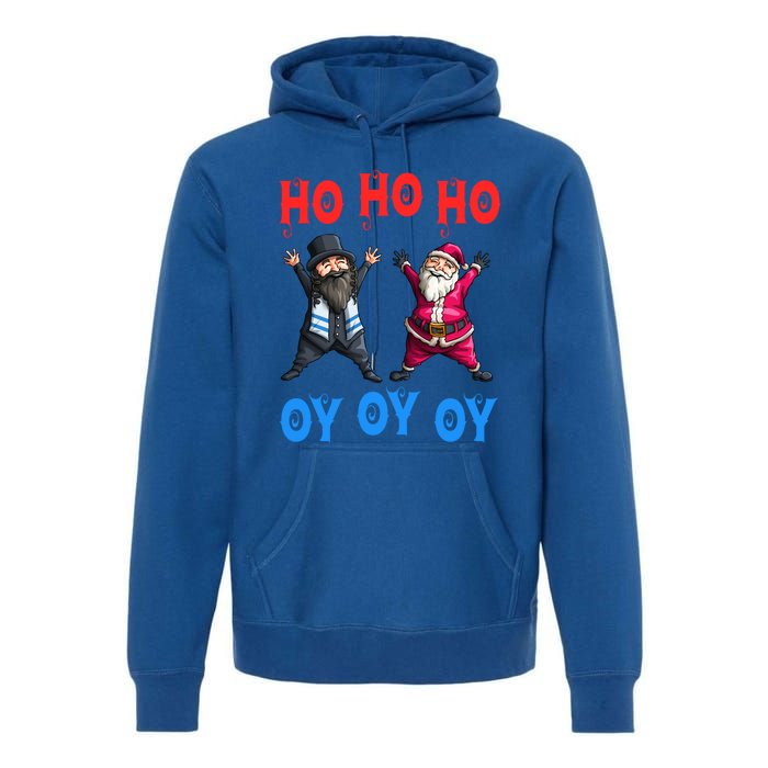 Ho Ho Ho Oy Oy Oy Funny Christmas Santa Hanukkah Jew Feast Cute Gift Premium Hoodie