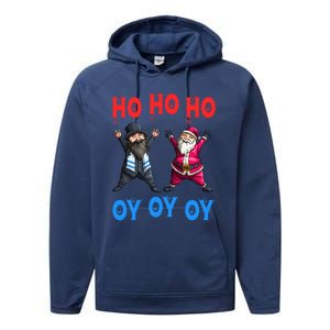 Ho Ho Ho Oy Oy Oy Funny Christmas Santa Hanukkah Jew Feast Cute Gift Performance Fleece Hoodie