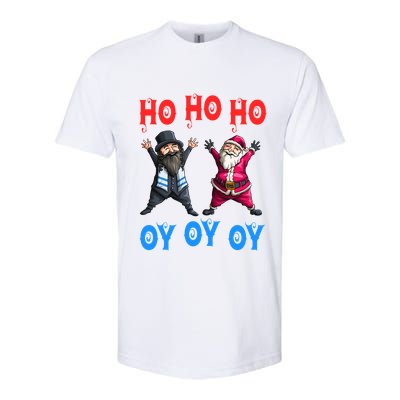 Ho Ho Ho Oy Oy Oy Funny Christmas Santa Hanukkah Jew Feast Cute Gift Softstyle CVC T-Shirt