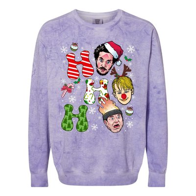 Ho Ho Ho Home Alone Movie Kevin And Wet Bandits Christmas Xmas Holiday Colorblast Crewneck Sweatshirt