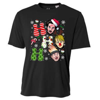 Ho Ho Ho Home Alone Movie Kevin And Wet Bandits Christmas Xmas Holiday Cooling Performance Crew T-Shirt