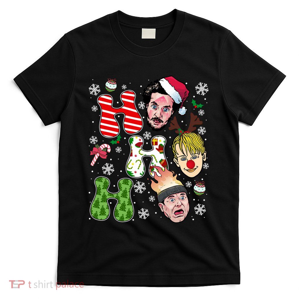 Ho Ho Ho Home Alone Movie Kevin And Wet Bandits Christmas Xmas Holiday T-Shirt