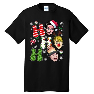 Ho Ho Ho Home Alone Movie Kevin And Wet Bandits Christmas Xmas Holiday Tall T-Shirt