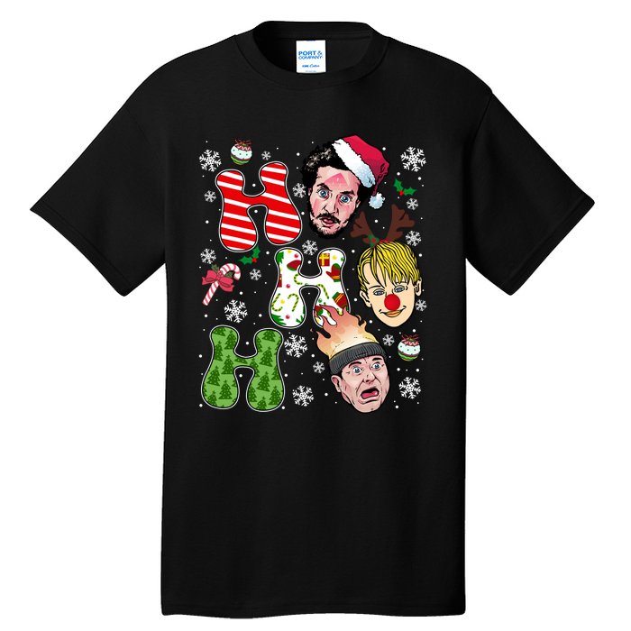 Ho Ho Ho Home Alone Movie Kevin And Wet Bandits Christmas Xmas Holiday Tall T-Shirt