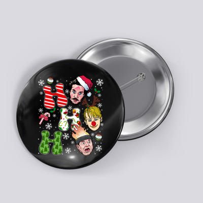 Ho Ho Ho Home Alone Movie Kevin And Wet Bandits Christmas Xmas Holiday Button