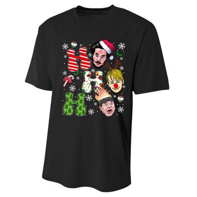 Ho Ho Ho Home Alone Movie Kevin And Wet Bandits Christmas Xmas Holiday Performance Sprint T-Shirt