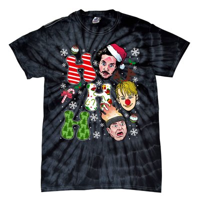 Ho Ho Ho Home Alone Movie Kevin And Wet Bandits Christmas Xmas Holiday Tie-Dye T-Shirt