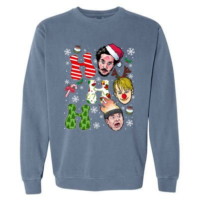 Ho Ho Ho Home Alone Movie Kevin And Wet Bandits Christmas Xmas Holiday Garment-Dyed Sweatshirt