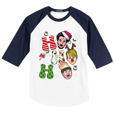 Ho Ho Ho Home Alone Movie Kevin And Wet Bandits Christmas Xmas Holiday Baseball Sleeve Shirt