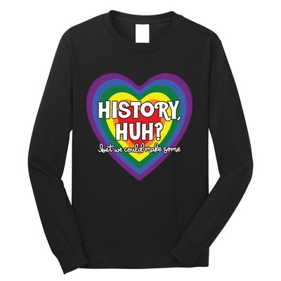 Heart History Huh Red White And Blue Long Sleeve Shirt