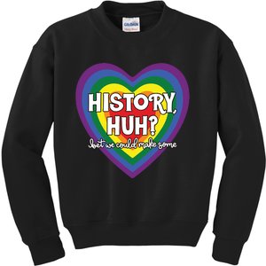 Heart History Huh Red White And Blue Kids Sweatshirt