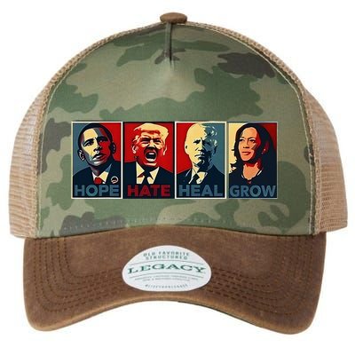Hope Hate Heal Grow Legacy Tie Dye Trucker Hat