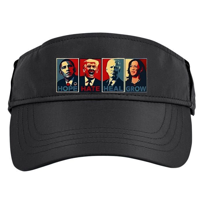 Hope Hate Heal Grow Adult Drive Performance Visor