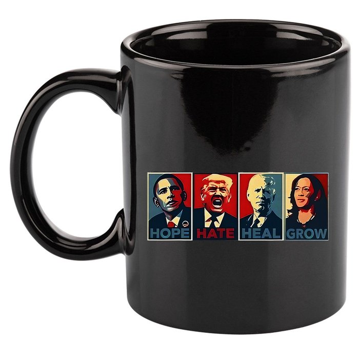 Hope Hate Heal Grow 11oz C Handle Ceramic Mug