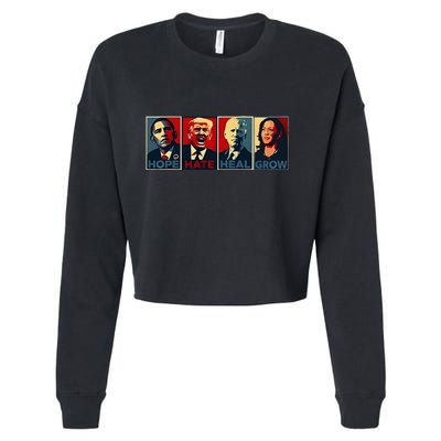 Hope Hate Heal Grow Cropped Pullover Crew